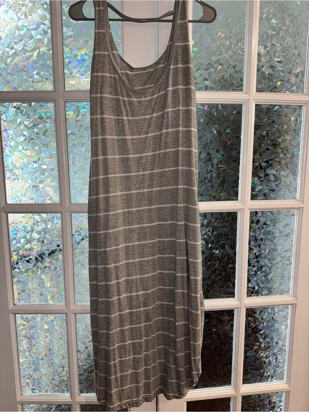 Kindred Bravely Gray Striped Maxi Skirt